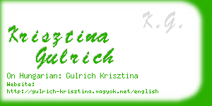krisztina gulrich business card